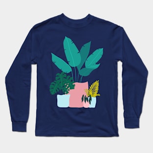 Tropical Houseplants Long Sleeve T-Shirt